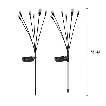 Skorter | 2 pcs - Solar-powered LED glow worm stake light