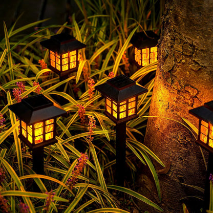 Skorter | 2 Pcs - Solar Powered LED Flickering Flame Light Stake