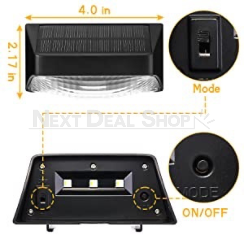 Skorter | 2 Pcs - Solar Powered Scalloped LED Hedge Lights