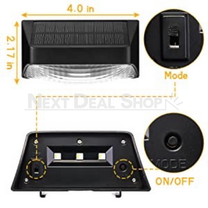 Skorter | 2 Pcs - Solar Powered Scalloped LED Hedge Lights