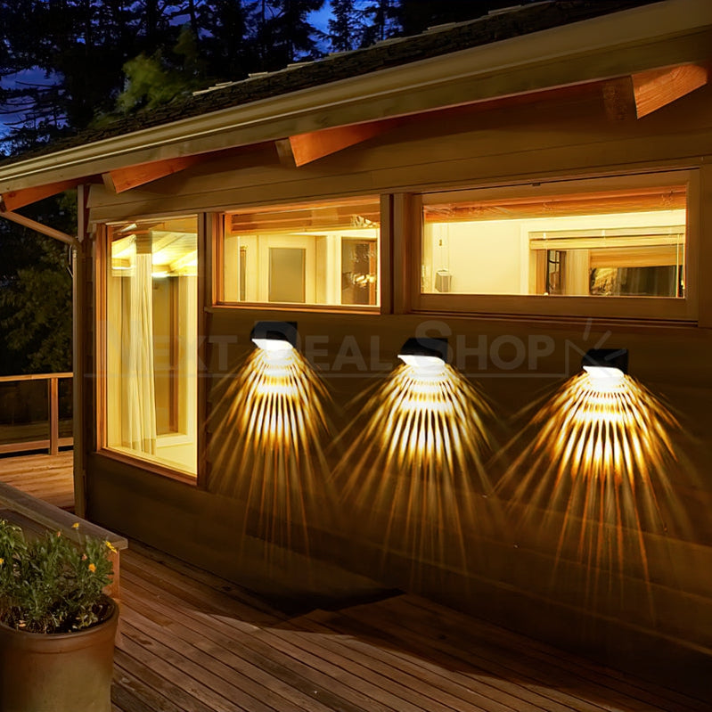 Skorter | 2 Pcs - Solar Powered Scalloped LED Hedge Lights
