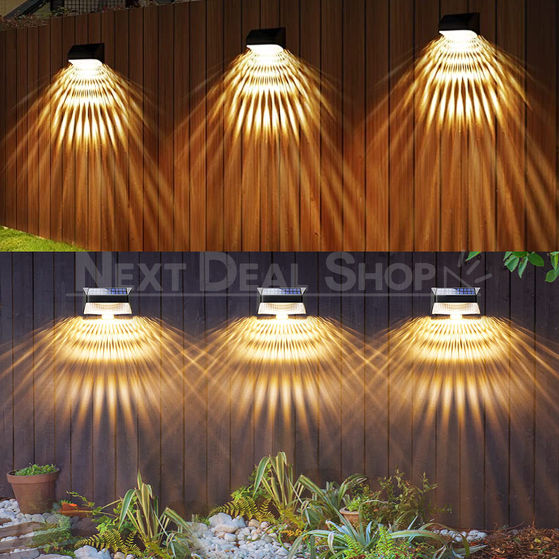 Skorter | 2 Pcs - Solar Powered Scalloped LED Hedge Lights