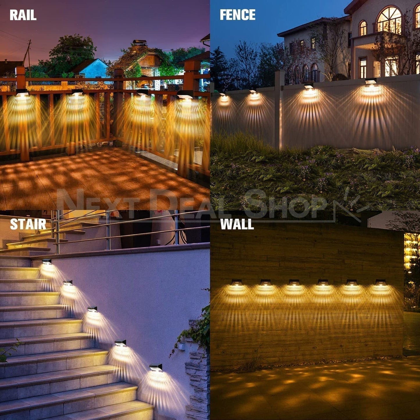 Skorter | 2 Pcs - Solar Powered Scalloped LED Hedge Lights