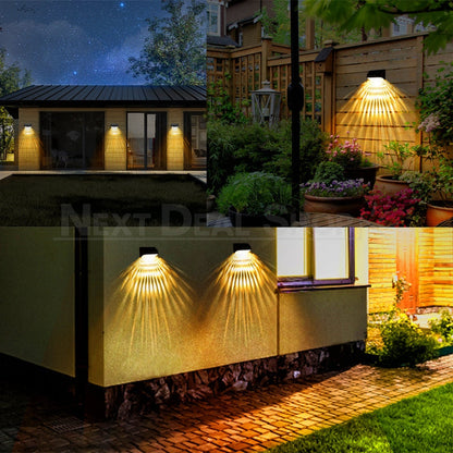 Skorter | 2 Pcs - Solar Powered Scalloped LED Hedge Lights
