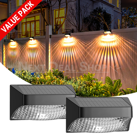 Skorter | 2 Pcs - Solar Powered Scalloped LED Hedge Lights