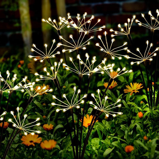 Skorter | 2 Pk - Solar Powered Starburst Garden Stake Light