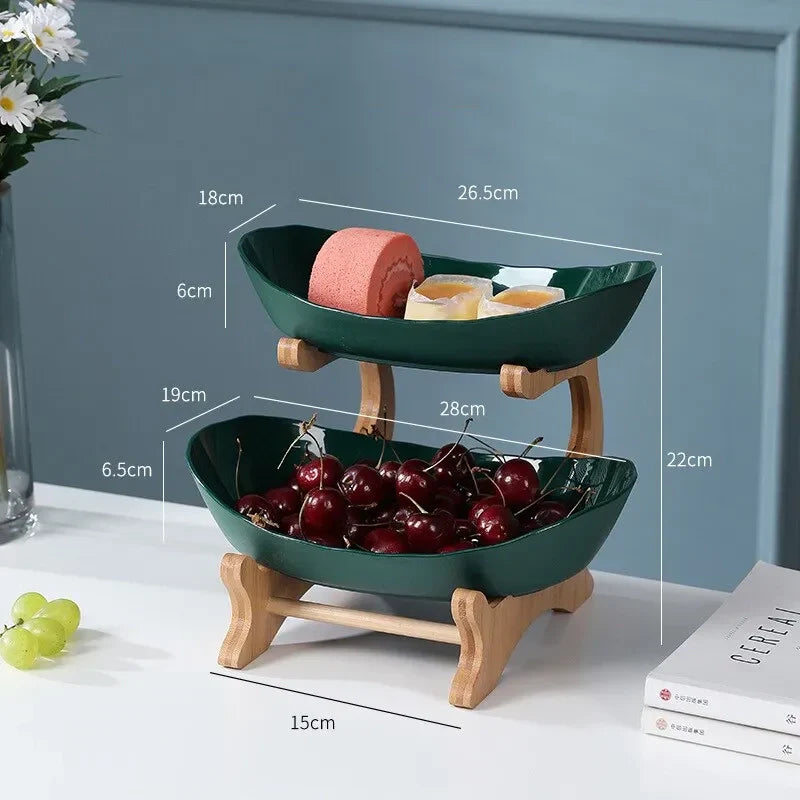 Skorter | 2 and 3-Tier Oval Fruit Bowl