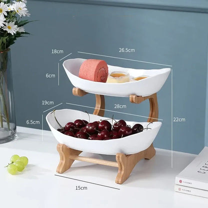 Skorter | 2 and 3-Tier Oval Fruit Bowl