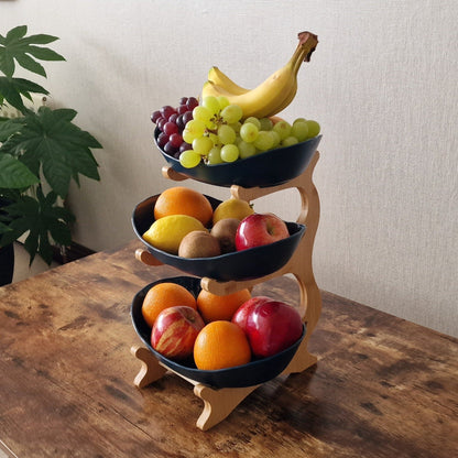 Skorter | 2 and 3-Tier Oval Fruit Bowl