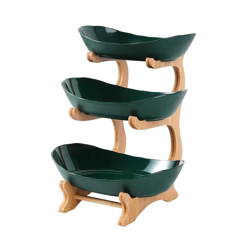 Skorter | 2 and 3-Tier Oval Fruit Bowl
