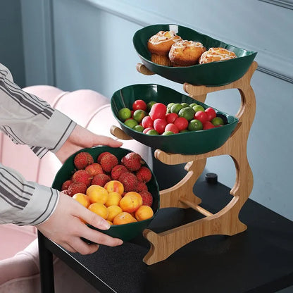 Skorter | 2 and 3-Tier Oval Fruit Bowl
