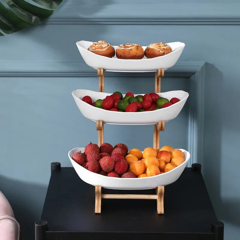 Skorter | 2 and 3-Tier Oval Fruit Bowl