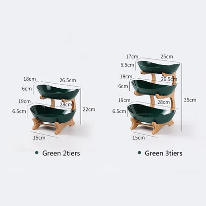 Skorter | 2 and 3-Tier Oval Fruit Bowl
