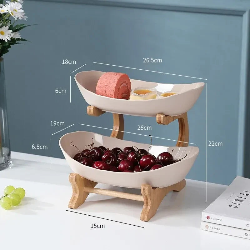 Skorter | 2 and 3-Tier Oval Fruit Bowl