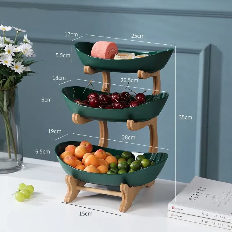 Skorter | 2 and 3-Tier Oval Fruit Bowl