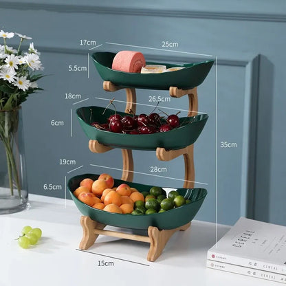 Skorter | 2 and 3-Tier Oval Fruit Bowl