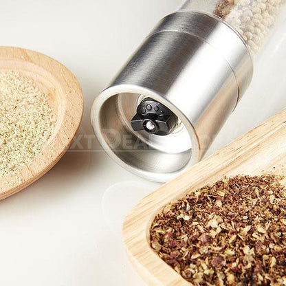 Skorter | 2 in 1 - Stainless Steel Pepper Mill & Salt Mill