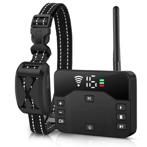 Skorter | 2-in-1 Wireless Pet Training Collars and Dog Fence Sound Check Electric and Vibrating Shock Dog Collar Fence From 65 to 1640 Feet