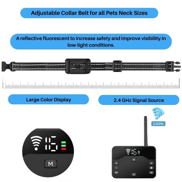 Skorter | 2-in-1 Wireless Pet Training Collars and Dog Fence Sound Check Electric and Vibrating Shock Dog Collar Fence From 65 to 1640 Feet