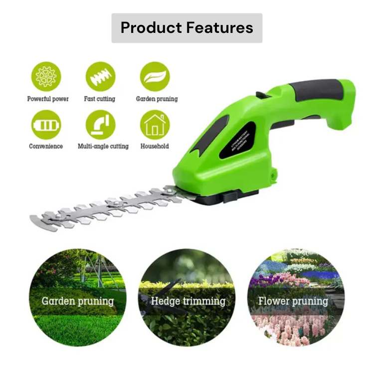 Skorter | Cordless Garden Trimmer | Dual Blades, Lightweight & Ideal for Lawn Edging and Hedge Trimming