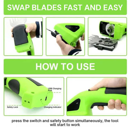 Skorter | Cordless Garden Trimmer | Dual Blades, Lightweight & Ideal for Lawn Edging and Hedge Trimming