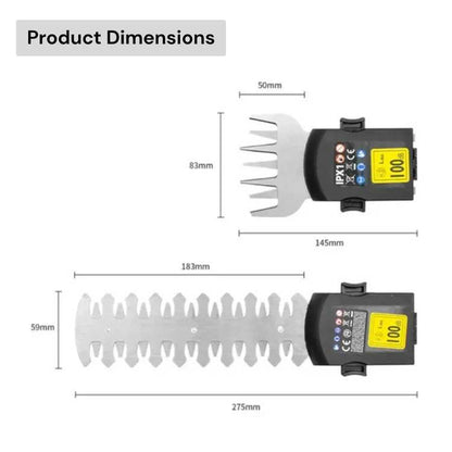 Skorter | Cordless Garden Trimmer | Dual Blades, Lightweight & Ideal for Lawn Edging and Hedge Trimming