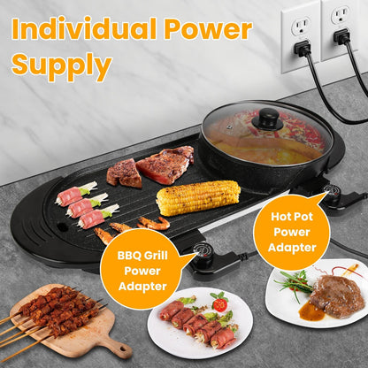 Skorter | 2-in-1 Electric Hot Pot with Grill Cooker 2200W
