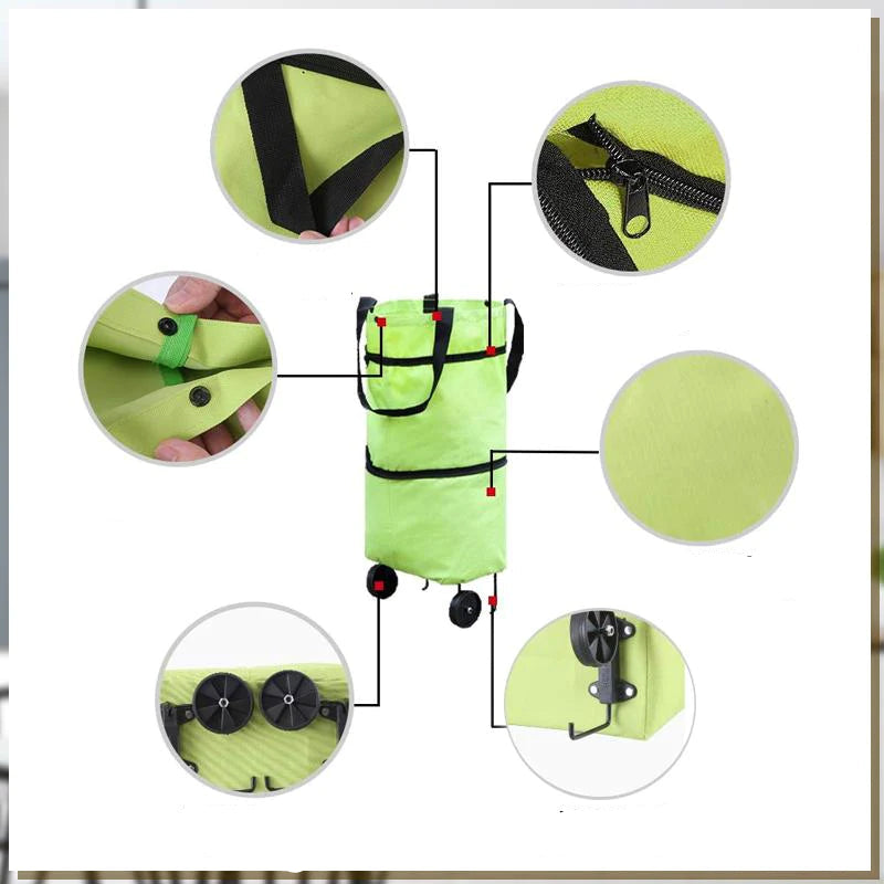 Skorter | 2-in-1 Foldable Shopping Bag with Wheels