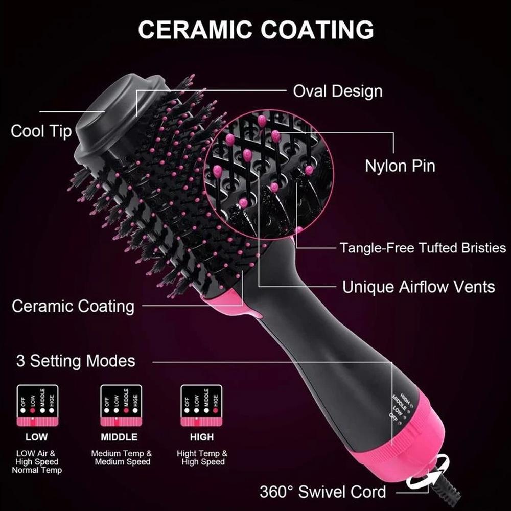 Skorter | 2-in-1 Hair Dryer Volumizer Hot Hair Brush Curl Comb