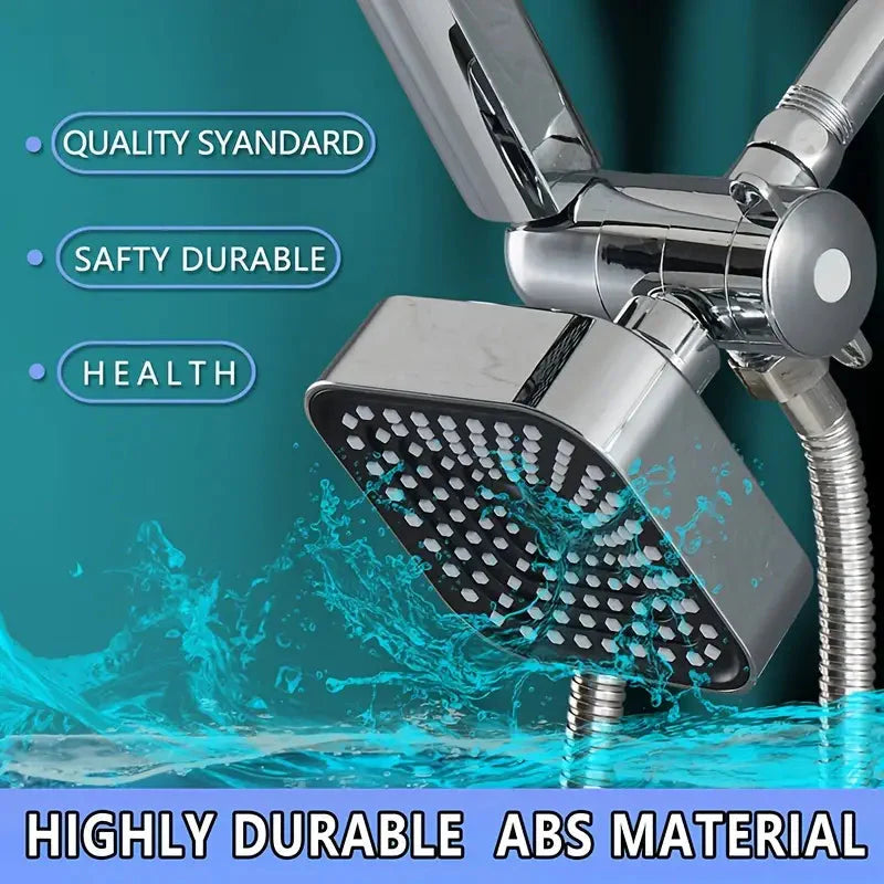 Skorter | 2-in-1 Handheld & Rainfall Shower Head Set with Long Hose and T-valve