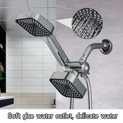 Skorter | 2-in-1 Handheld & Rainfall Shower Head Set with Long Hose and T-valve