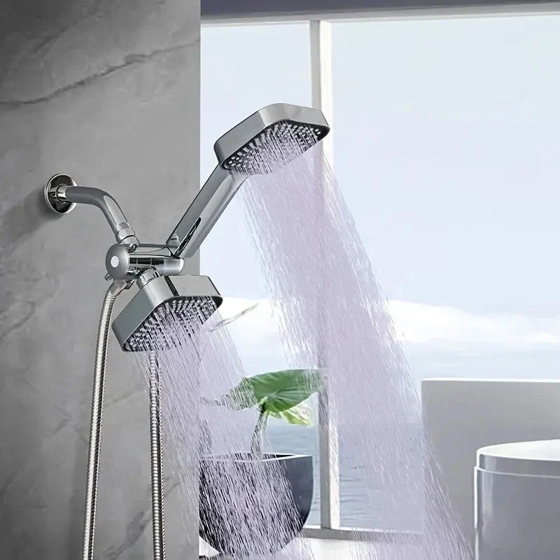 Skorter | 2-in-1 Handheld & Rainfall Shower Head Set with Long Hose and T-valve