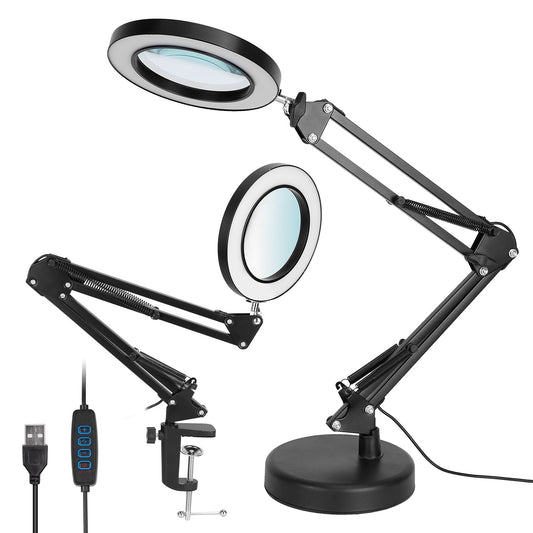 Skorter | 2-in-1 LED Magnifying Lamp with 8x Magnifying Glass