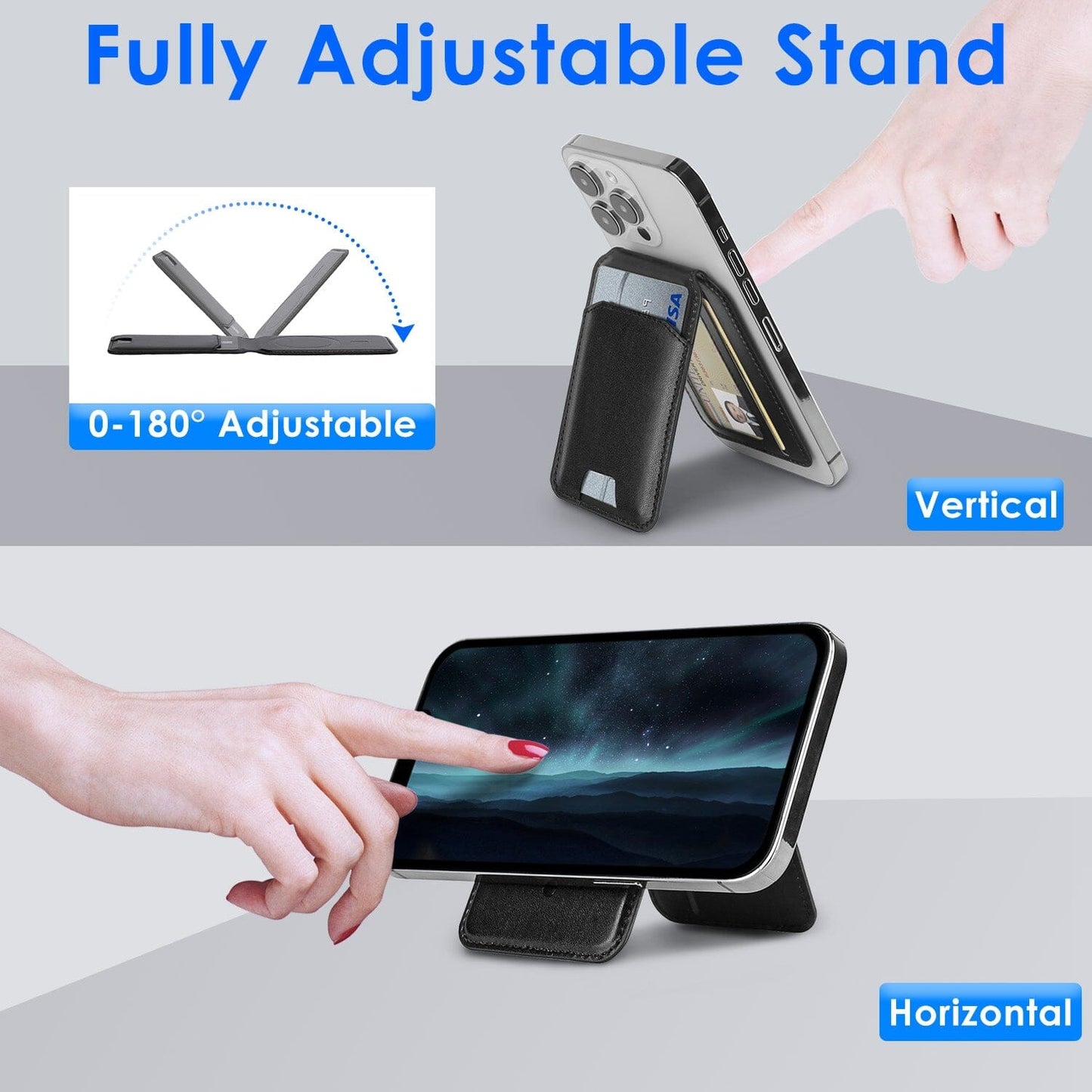 Skorter | 2-in-1 Magnetic Cardholder Phone Stand