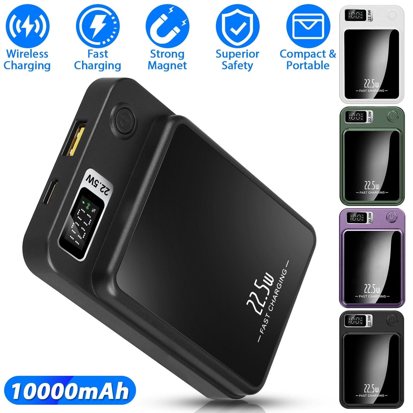 Skorter | 2-in-1 Magnetic Wireless Power Bank 10000mAh PD20W Fast Charger Mag Safe