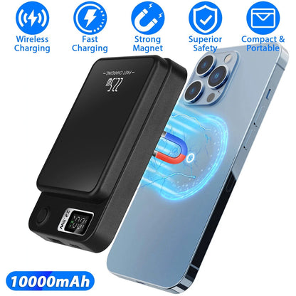 Skorter | 2-in-1 Magnetic Wireless Power Bank 10000mAh PD20W Fast Charger Mag Safe