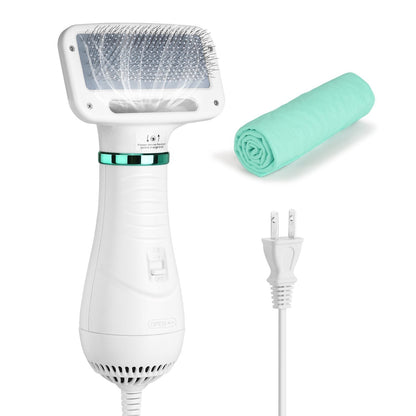Skorter | 2-in-1 Pet Hair Dryer Blower Slicker Brush Portable Dog Cat Grooming Low Noise