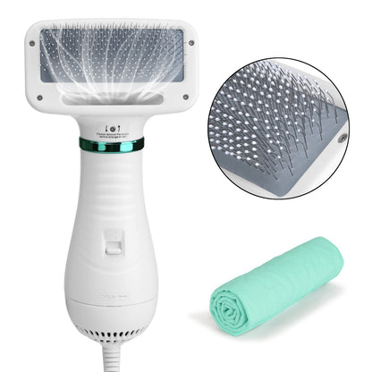 Skorter | 2-in-1 Pet Hair Dryer Blower Slicker Brush Portable Dog Cat Grooming Low Noise