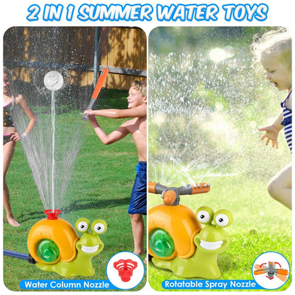 Skorter | 2-in-1 Snail Water Sprinkler Baseball Toy with 2 Sprinkler Nozzles