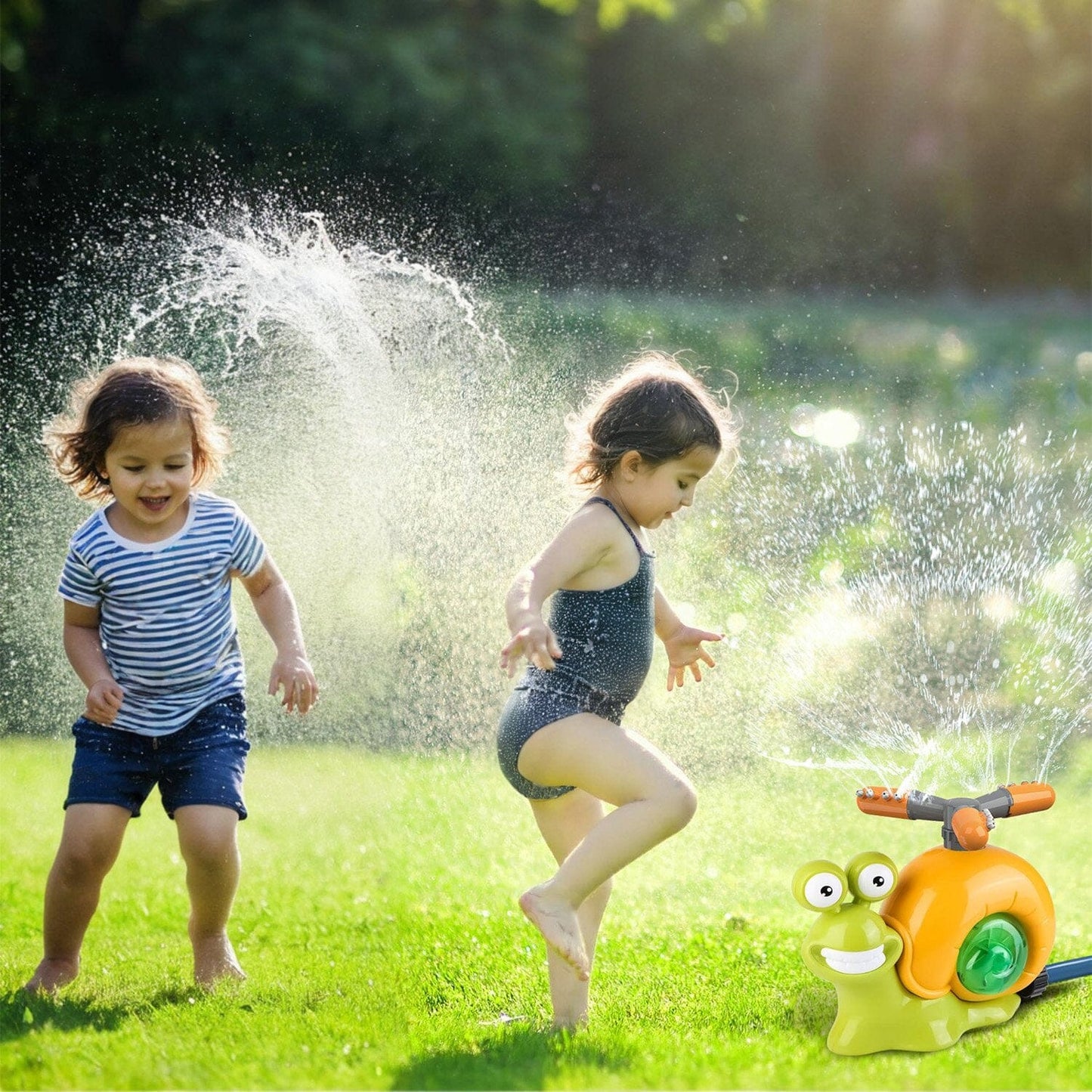 Skorter | 2-in-1 Snail Water Sprinkler Baseball Toy with 2 Sprinkler Nozzles