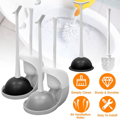 Skorter | 2-in-1 Toilet Brush and Holder Set with Ventilated Holder