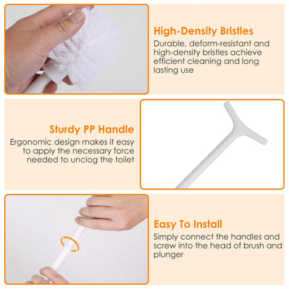 Skorter | 2-in-1 Toilet Brush and Holder Set with Ventilated Holder