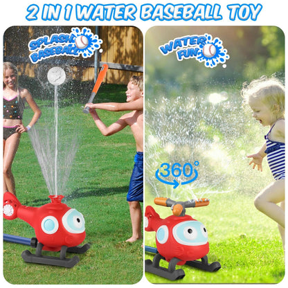 Skorter | 2-in-1 Water Sprinkler Baseball Helicopter Toy