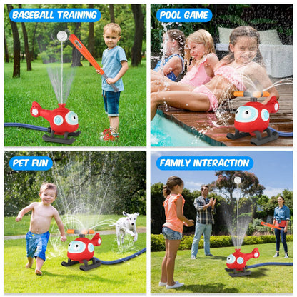 Skorter | 2-in-1 Water Sprinkler Baseball Helicopter Toy