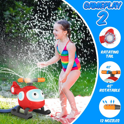Skorter | 2-in-1 Water Sprinkler Baseball Helicopter Toy