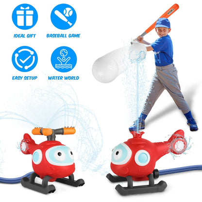 Skorter | 2-in-1 Water Sprinkler Baseball Helicopter Toy