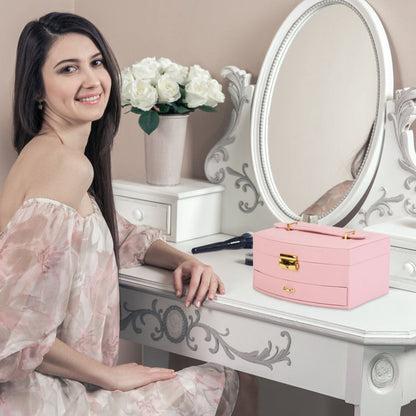 Skorter | 2-layer lockable leather jewelry box