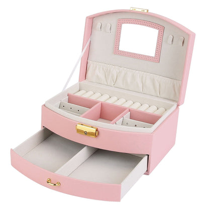 Skorter | 2-layer lockable leather jewelry box