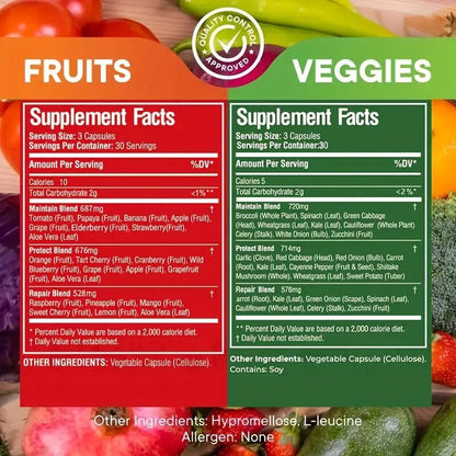 Skorter | 2-Pack: 100% Natural Fruits and Vegetables Supplement