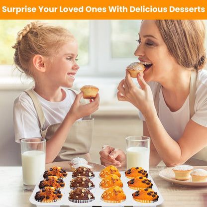 Skorter | 2-Pack: 12 Cup Silicone Muffins Nonstick Molds